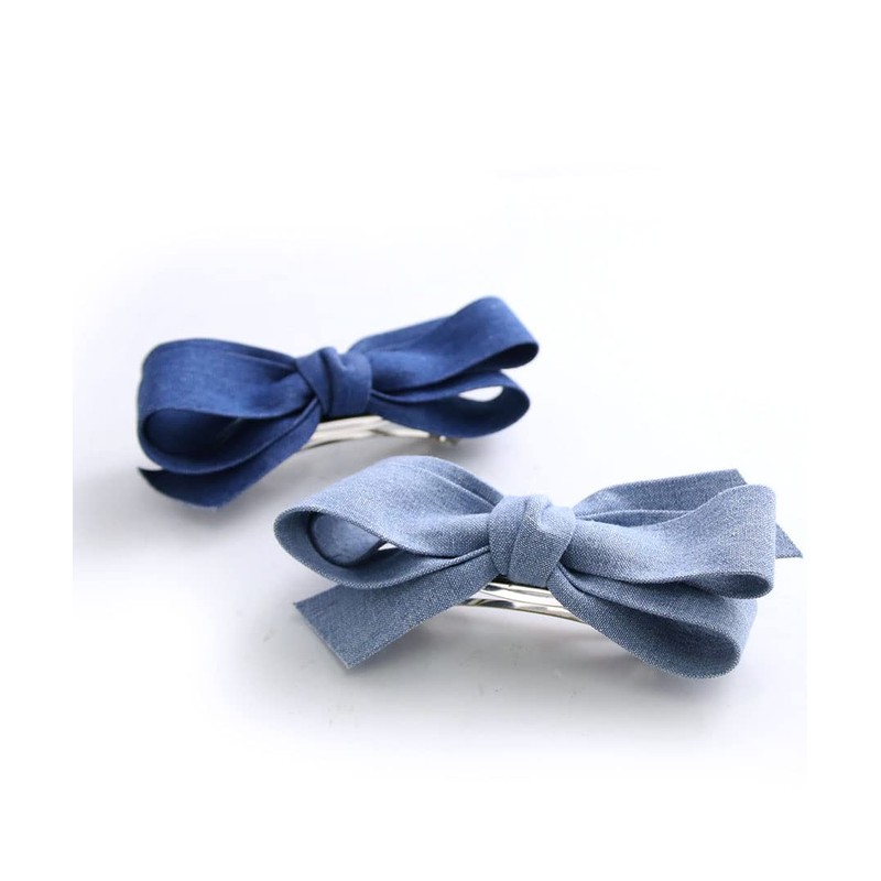 Vingtaine H7554-BL- Dungaree Dungaree Denim Hair Clip, Hair Accessories, Stylish