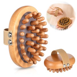 Hpmjz Wood Therapy Massage Tools Gua Sha Body Brush Wooden Meridians Massager Anti Cellulite Massager Comb Sauna Spa Head Massage Brush for Body Relief Hair Growth