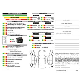 Automotive Multi-Point Inspection Form - 2 Part Carbonless Form (Pack of 250)