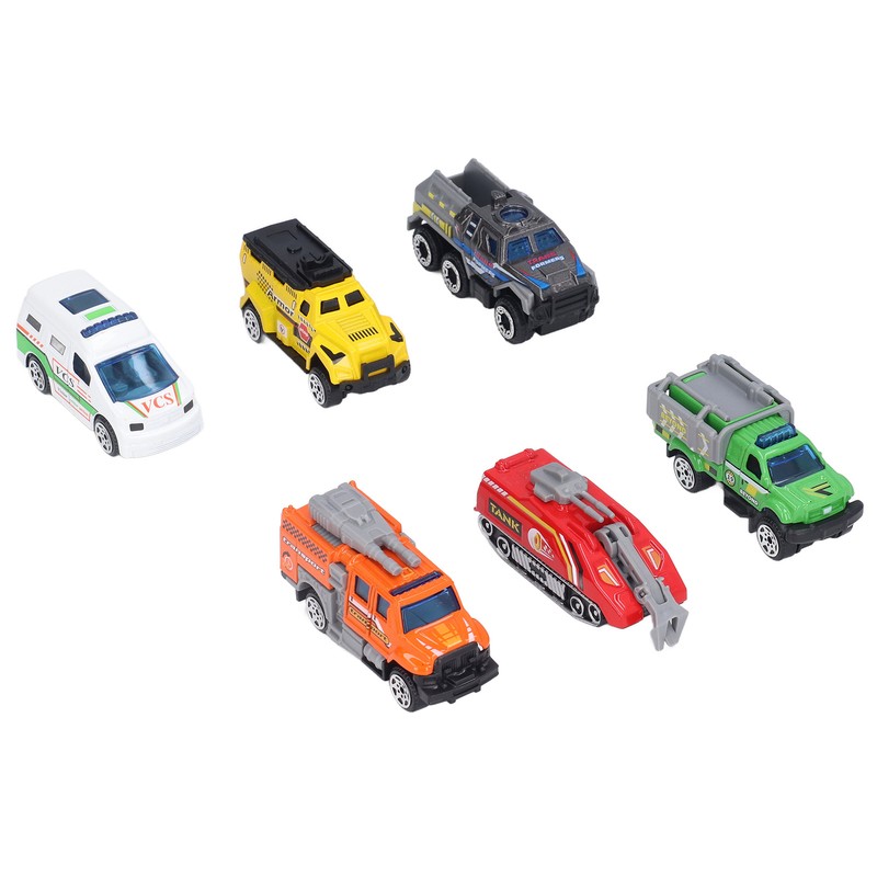 6pcs 1:64 Alloy Diecast Vehicle Model Simulated Exquisite Car Model