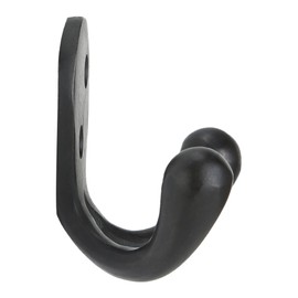 Set of 4 Double Coat Hooks, Heavy Duty Wall Mounted 2 Inches, Oil Rubbed Bronze Finish, Utility Iron Decorative Hooks with Easy Installation Hardware