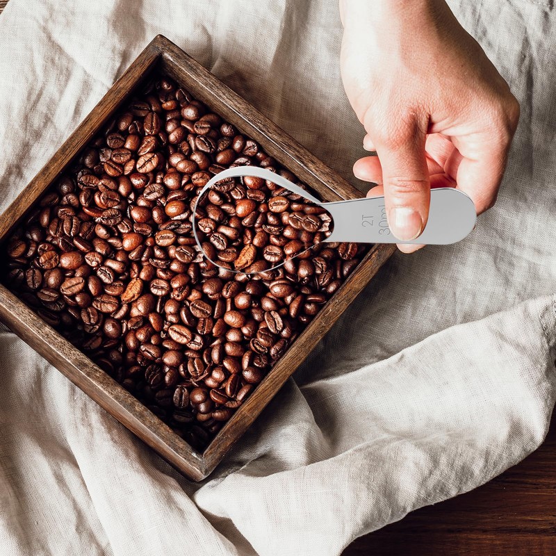 30ml Coffee Scoops, 2Pcs Coffee Measuring Spoon Stainless Steel Protein