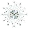Deco 79 Metal Starburst Decorative Wall Clock With Crystal Accents