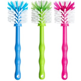 Pack of 3 Washing Up Brushes for Mixing Containers - Cleaning Brush Perfect for Cleaning Food Processors with Mixing Containers, Stand Mixers and Much More Accessories Brush (1 x Blue / 1 x Green / 1