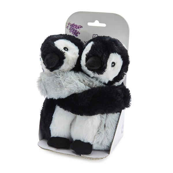 Warmies® 9" Warm Hugs Fully Heated Plush Toy with French Lavender - Penguins, Grey and Black