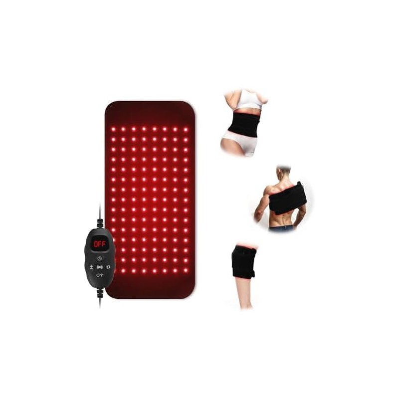 Cinturón de luz roja con 5 niveles de vibración, 120