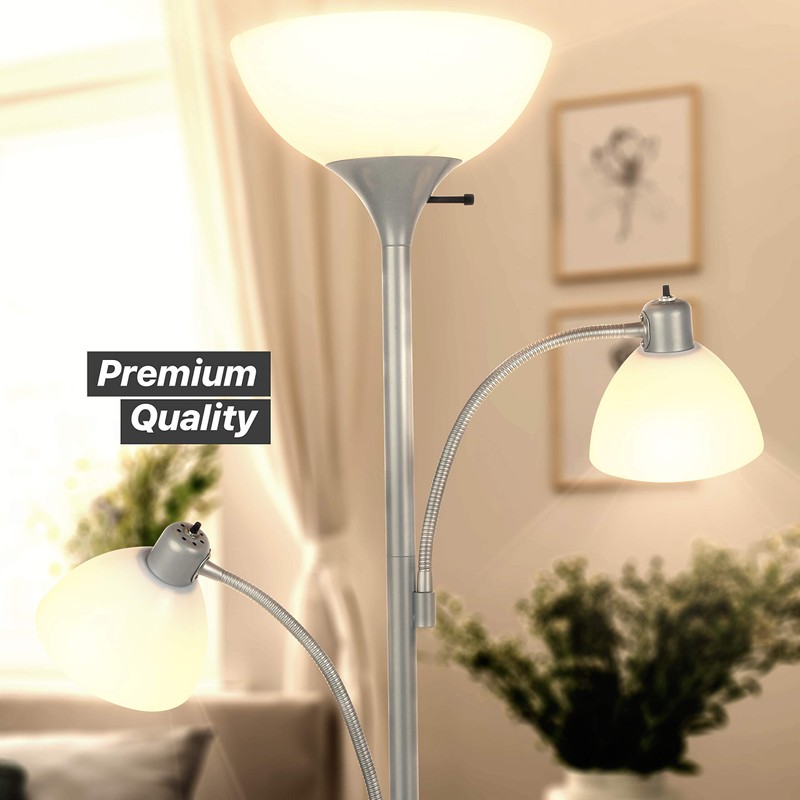 Brightech Sky Dome Double – High Brightness Torchiere Floor Lamp