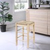 Boraam Square Rush Backless Counter Height Kitchen Stool - Blonde