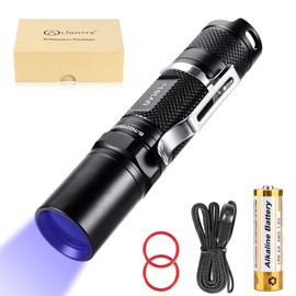 LIGHTFE Blacklight 365nm UV Flashlight with High Power Output, Pure Beam for UV Glue Curing Light, Rock and Mineral Fluorescent Glowing, Pet Urine Detector Light, AC Leak Detector…