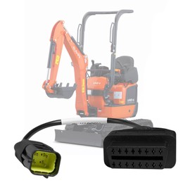 VZG 4 Pin OBD1 to OBD2 Adapter Cable for KUBOTA Diagnostic Tools,Fits Kubota 4pin OBD2 Adapter Connector, Work with Kubota Interface OBD II Diagnostic Scanner Tool/Code Reader