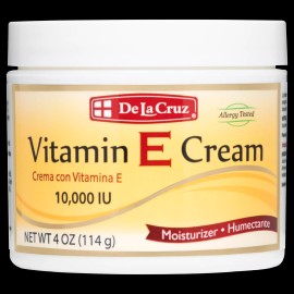 De La Cruz 10.000 UI Crema de Vitamina E 4 OZ. - Prueba de alergia (Hecho en EE. UU.)