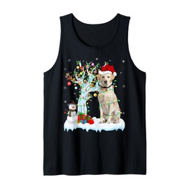 Xmas Tree Decoration Lights Labrador Retriever Dog Christmas Tank Top