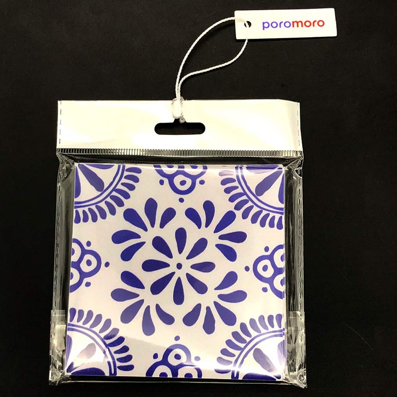 Poromoro Spanish Portuguese Azulejo Style Backsplash Peel and Stick Tile