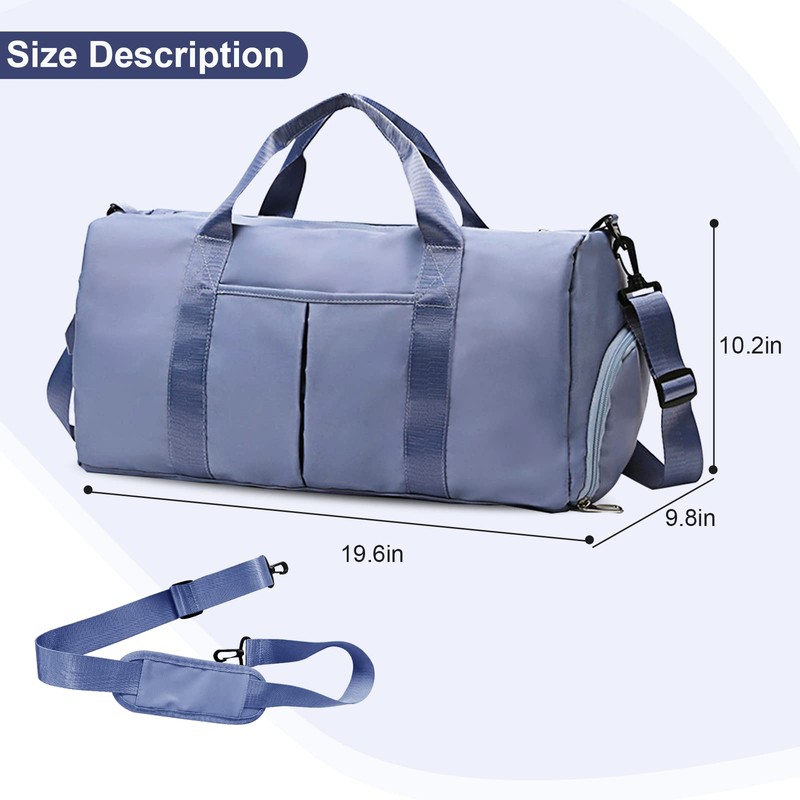 Travel Duffed Tote Bag, Waterproof Fold-able and Expandable Weekender Bag