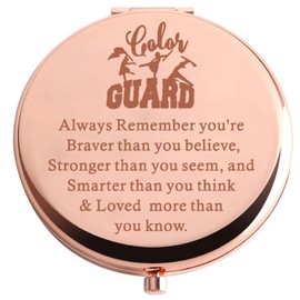 AKTAP Color Guard Pocket Makeup Mirror Color Guard Gifts Marching Band Compact Mirror (Color Guard Pocket Makeup Mirror)