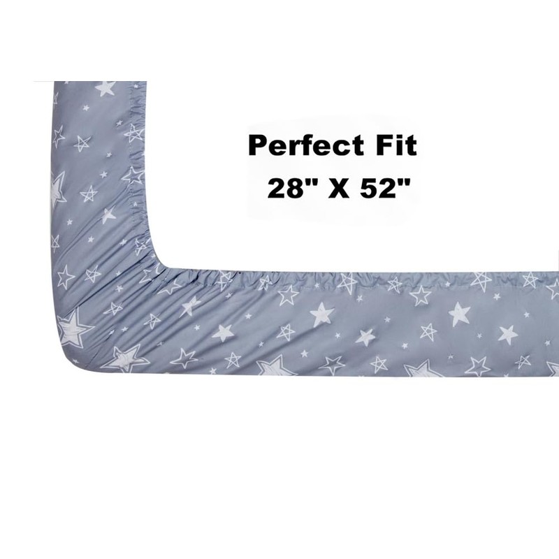 4 Pack Crib Sheets Soft Neutral Unisex Fitted Baby Standard