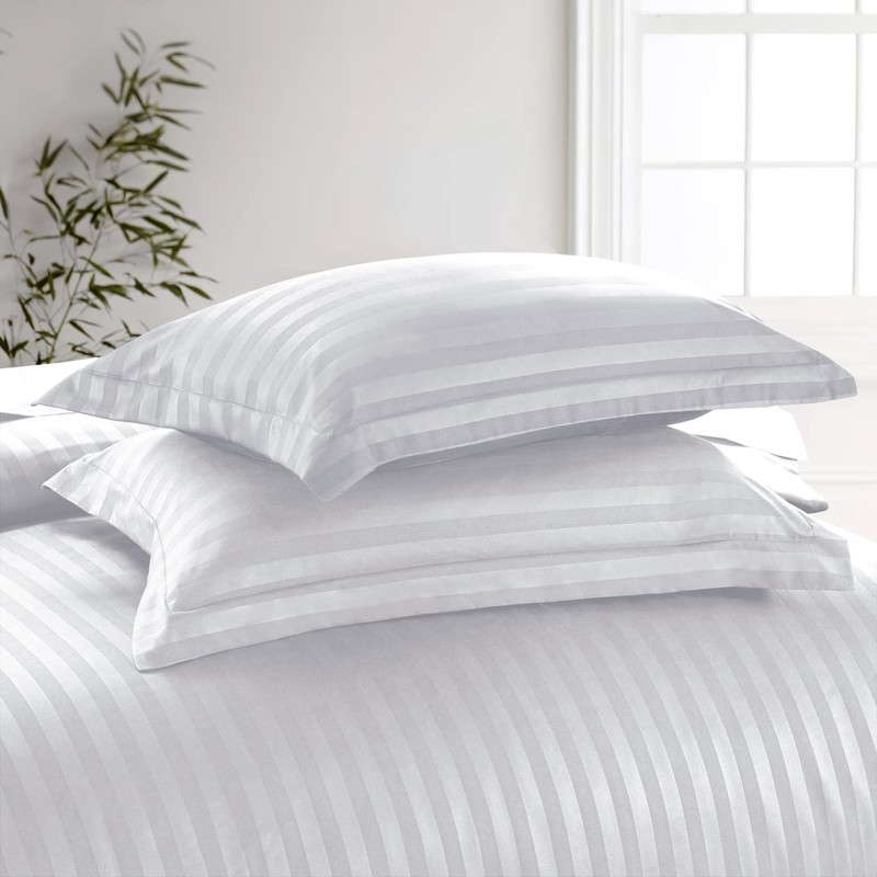 Yorkshire Bedding Single Duvet Cover Set Stripes Satin Hotel Quality
