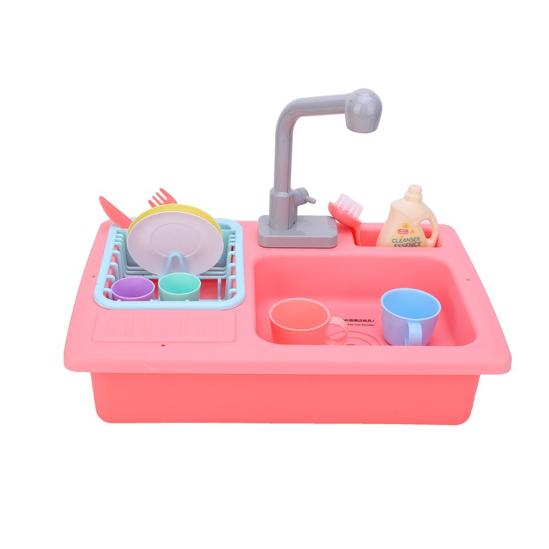 Kids Kitchen Toys Simulation Electric Dishwasher Sink Pretend Play Educational