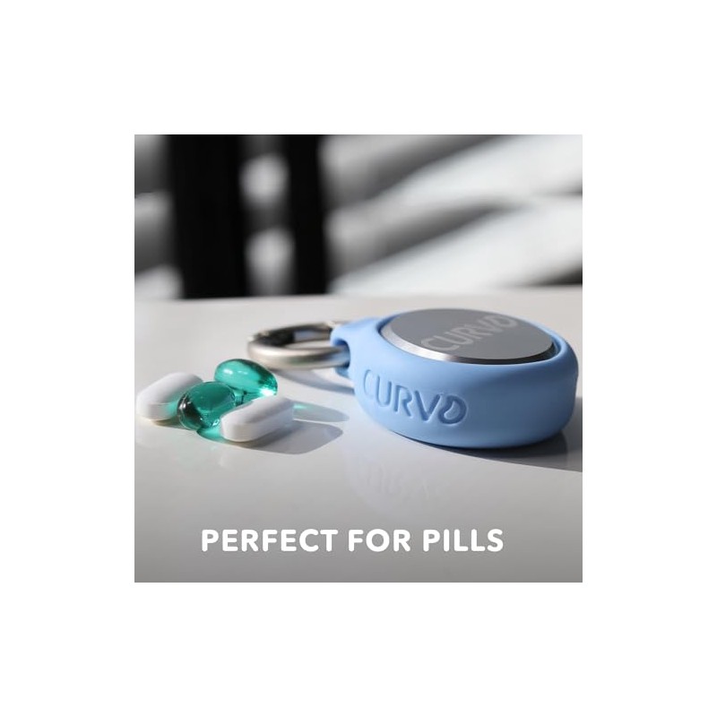 CURVD Premium Waterproof Keychain Pill Case for Travel Essentials