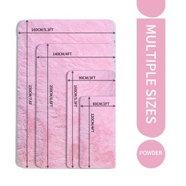 Obundi Cute Furry Bedroom Carpets, Suitable as Bedroom Rug,Durable Kids Bedroom Rugs for Boys Quality Carpets Furry Home Carpet (Pink,90×160 cm)