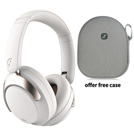 JSOUL Active Noise Cancelling Headphones,giftchoice,Spatial Audio,Swipe Control,Custom EQ&APP,70H play time, Multi Modes &color, Electronic Earbuds - Color: White