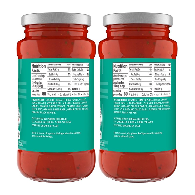 Primal Kitchen Unsweetened Red Pizza Sauce, No Added Sugar, Made