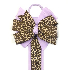 Allydrew Duck, Turkey, Elephant, Pig Ribbon Sculpture Hair Clips with Leopard Hair Bows & Hair Clips Organizer, Purple