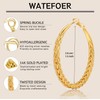 WATEFOER Gold Hoop Earrings for Women Hypoallergenic Silver Post Hoop