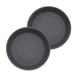 The HC Companies SLI14000A42T020LREST Classic Round Plastic Plant Saucer, 14", Warm Gray