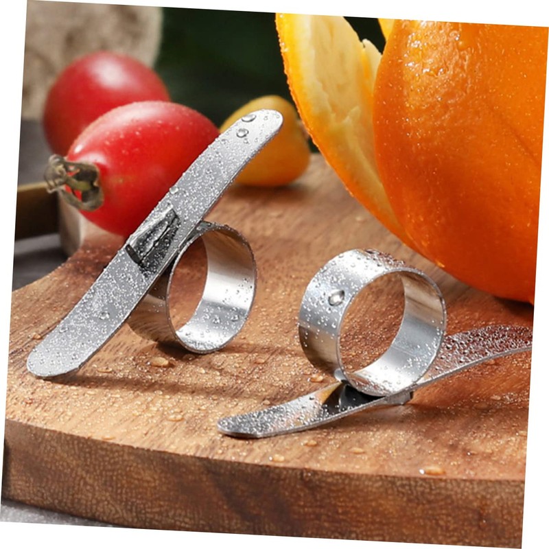 LIFKOME 1Set Stainless Steel Citrus Peelers Ergonomic Orange Peeler Tools