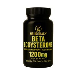 Beta Ecdysterone Supplement 1200mg | 98% Maximum Purity Ecdysterone for Lean Muscle Growth, Strength & Performance | Natural Anabolic Muscle Builder | Vegan | 60 Capsules – 30 Day Supply