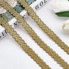 FINGERINSPIRE 12m 15mm Gold Edge Woven Braid Trim Handmade Polyester