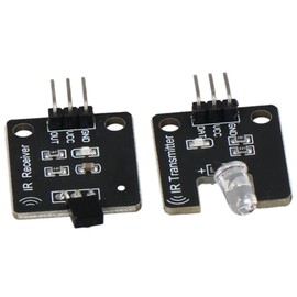 SHUATI Infrared Sensor Module Kit, 2PCS IR Emitter + 2PCS IR Receiver, Digital, 5V, 38KHz, 1.3m Range
