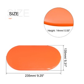 sourcing map Exercise Core Sliders, Oval Glider Discs with Feet Covers, Dual Sided Usage in Home Gym for Full Body Workout, Orange