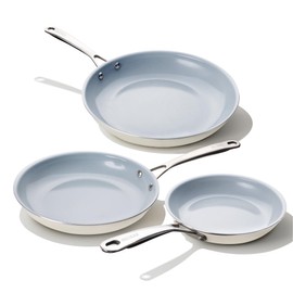 BECIGAR 9.5 inch Ceramic Frying Pan with Stainless Steel Handle - Perfect Non Stick Frying Pans for Steak & Non Stick Cooking - Ceramic Pans Frying Pan Trendy Kitchen Essential for Young Chefs