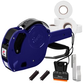 Perco Lite 1 Line Price Gun with Price-Marking Labels Kit — Includes 5,000 Blank White Labels, 1 Gun Clip, 2 Ink Rollers — 1 Ink Roll & Labels Preloaded — Ideal for Retail Pricing, Inventory, and More