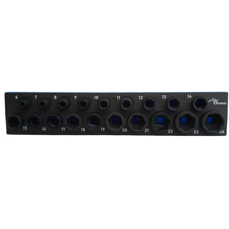 Airboss SK-0015-S Low Profile Nano Impact Sockets Set 3/8" Drive