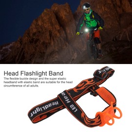 Fdit Headlamp Elastic Band, Elastic Flashlight Headband Holder Strap, Adjustable Belt, Replacement for 22 to 32 mm Diameter
