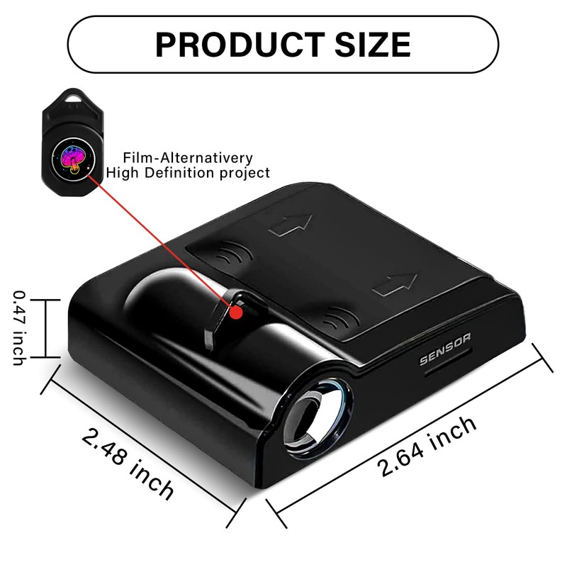 Car Door Lights Projector, Mushroom Car Door Projector Lights Universal