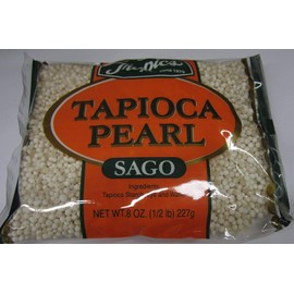 Tropics Tapioca Pearl Sago (Small), Net Wt. 8oz (227g) per Pack, 3 Pack