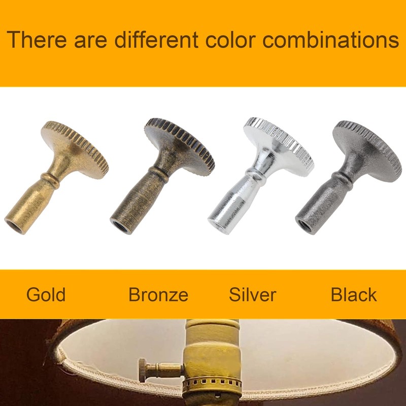 RTNLIT Lamp Switch Knob Replacement, Turn On/Off Socket Knobs Metal