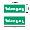 seemy Emergency Exit Sign, Pack of 5, Premium Stickers, 24
