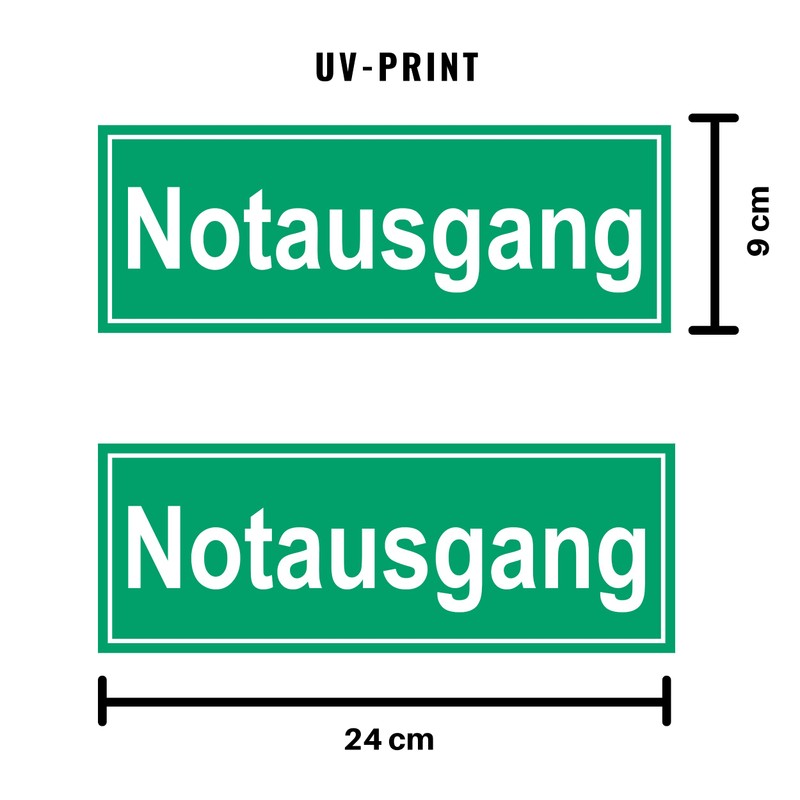 seemy Emergency Exit Sign, Pack of 5, Premium Stickers, 24