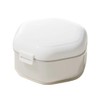 Denture Case, 2 Layer False Teeth Container, Retainer Case, Portable