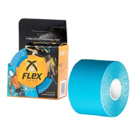 XFlex K Tape Waterproof Elastic Uncut Roll (2 inch x 16 ft) – Physio Tape Athletic 4 Way Stretch for Sports Training and Physical Therapy– Pro Kinesiology Physio Tape (Blue)