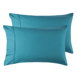 Bedsure Pillow Cases 2 Pack - 50x75 cm Pillowcases with Envelope Closure, Brushed Polyester Microfibre Pillow Covers for Hair and Skin, Pillow Case Standard Size Set of 2, Gifts for Women, Teal