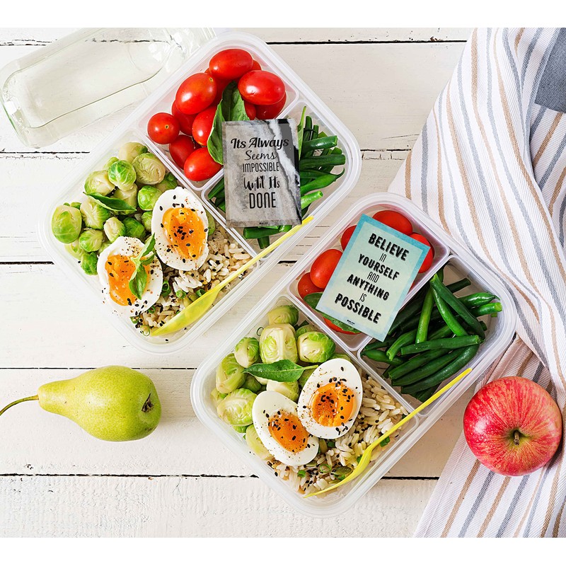 Inkdotpot Lunch Box Notes For Adults/Teens, Motivation Inspiration Affirmation Cards,
