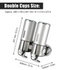 Oumefar Dispensador de Jabón líquido baño Pared Doble 500ml, Plástico
