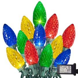 TW SHINE C9 Christmas Lights, 100 LED 66 FT Christmas String Lights Outdoor with 8 Modes Timer Waterproof Connectable for Indoor Yard Xmas Tree House Decorations (Multi-Color)