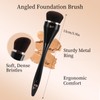ACMEBEAUTY Angled Foundation Brush for Liquid Cream Blending, Black, 1Pcs